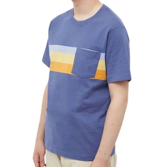 Patagonia blue striped cotton in conversion tee t shirt organic cotton - Picture 1 of 8